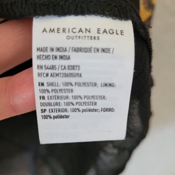 American Eagle Patchwork Boho Blouse Top Womens Size XS Tie Back Keyhole Y2K - Picture 9 of 10